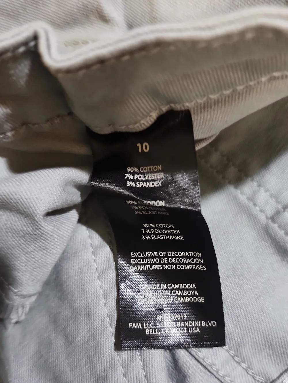 Banana Republic Light Gray Straight-Leg Chinos 10x28 number 3508